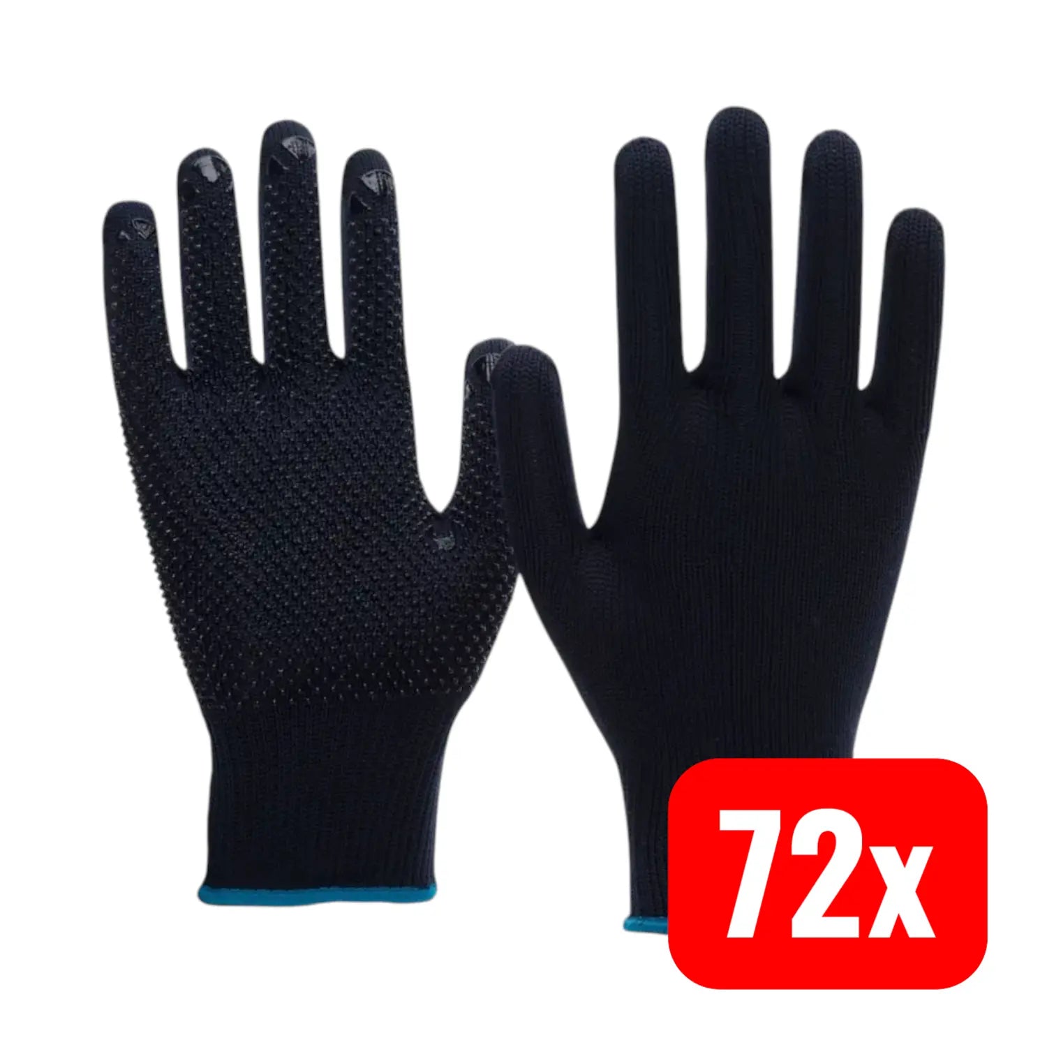 B-Ware Nitras Handschuh Arbeitshandschuh Feinstrick Baumwolle Nylon Gr 8 Blau 72 Paar