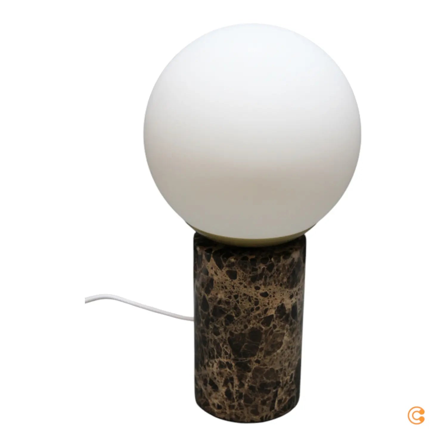 B-Ware Nordlux Tischleuchte Lilly Tischlampe Tischlicht Marble Mit Marmorsockel Braun