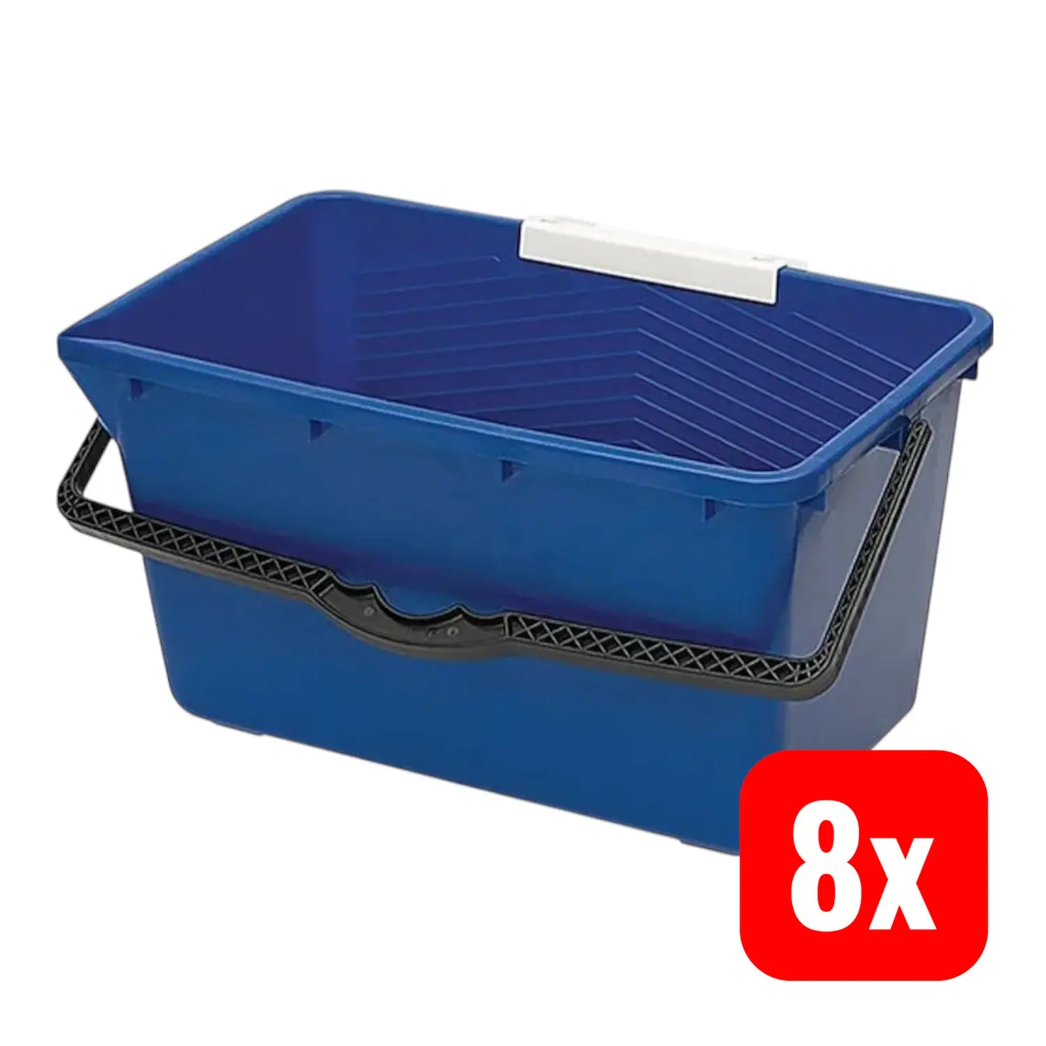 B-Ware Nölle Eimer Behälter Reinigung Kunststoff 18 Liter Blau Maßskala Stabil 8 Stück