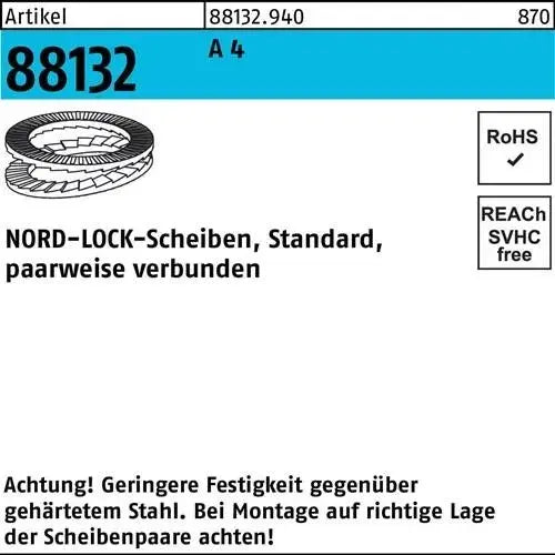 B-Ware Nord Lock Unterlegscheibe Scheiben R 88132 Nl 16 Ss A 4 Geklebt 100 Stück97