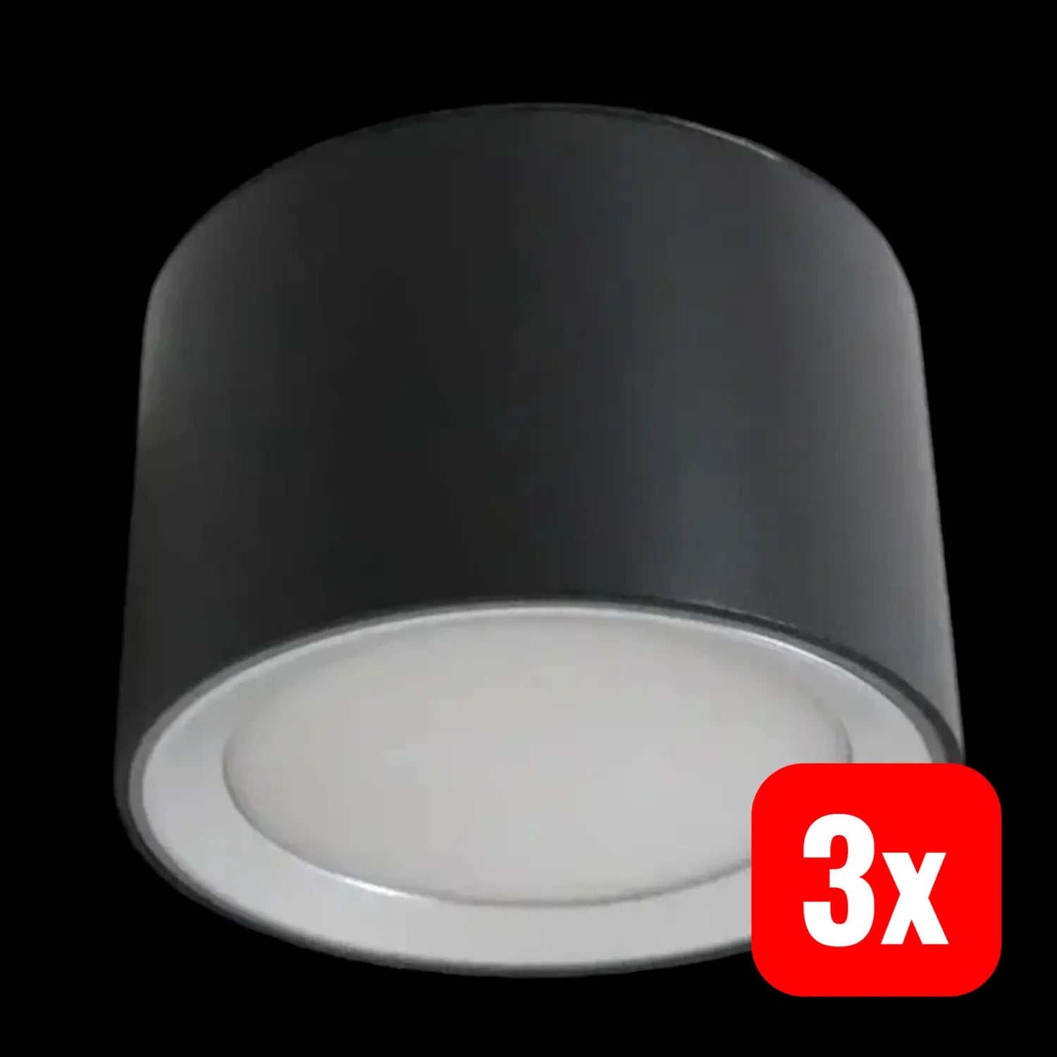 B-Ware Nordlux Led Bad Deckenleuchte Einbauleuchte Andre Led Ip44 Schwarz 3 Stück