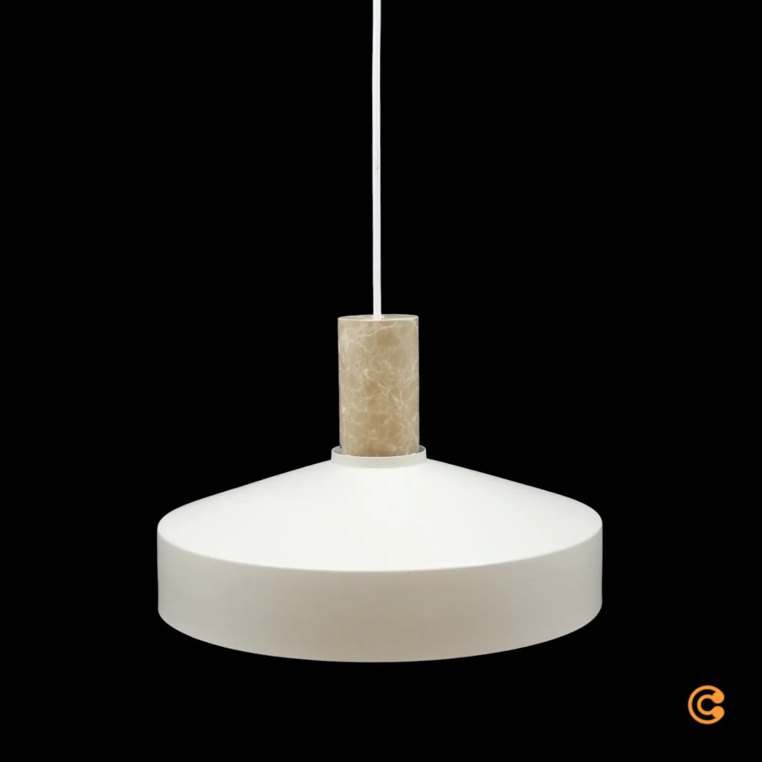 B-Ware Nordlux Pendelleuchte Hängelampe Elvas Marmor Metall Beige E27 Led Leuchte Lampe