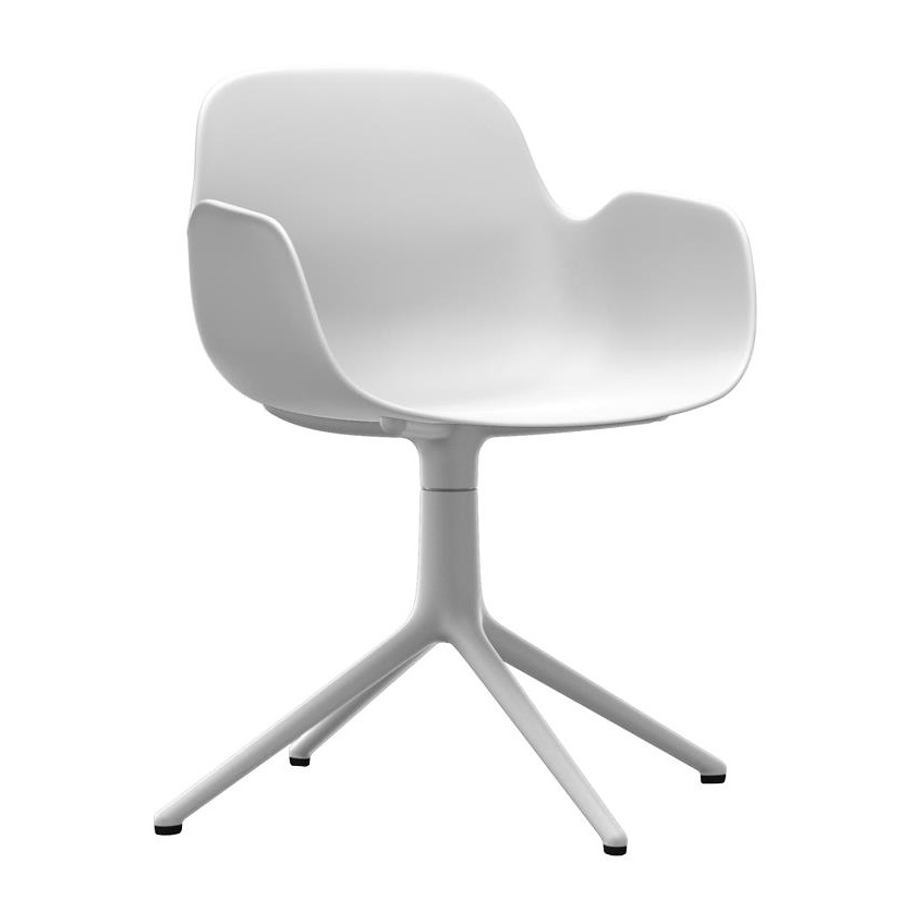 B-Ware Normann Copenhagen Form Drehsessel Drehstuhl Armlehnstuhl Büro Aluminium Weiß