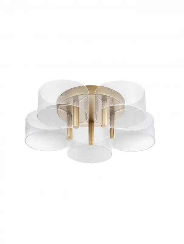 B-Ware Nova Luce Deckenleuchte Lampe Led Gatlin Gold Messing Aluminium Acryl 58 Cm 28 W