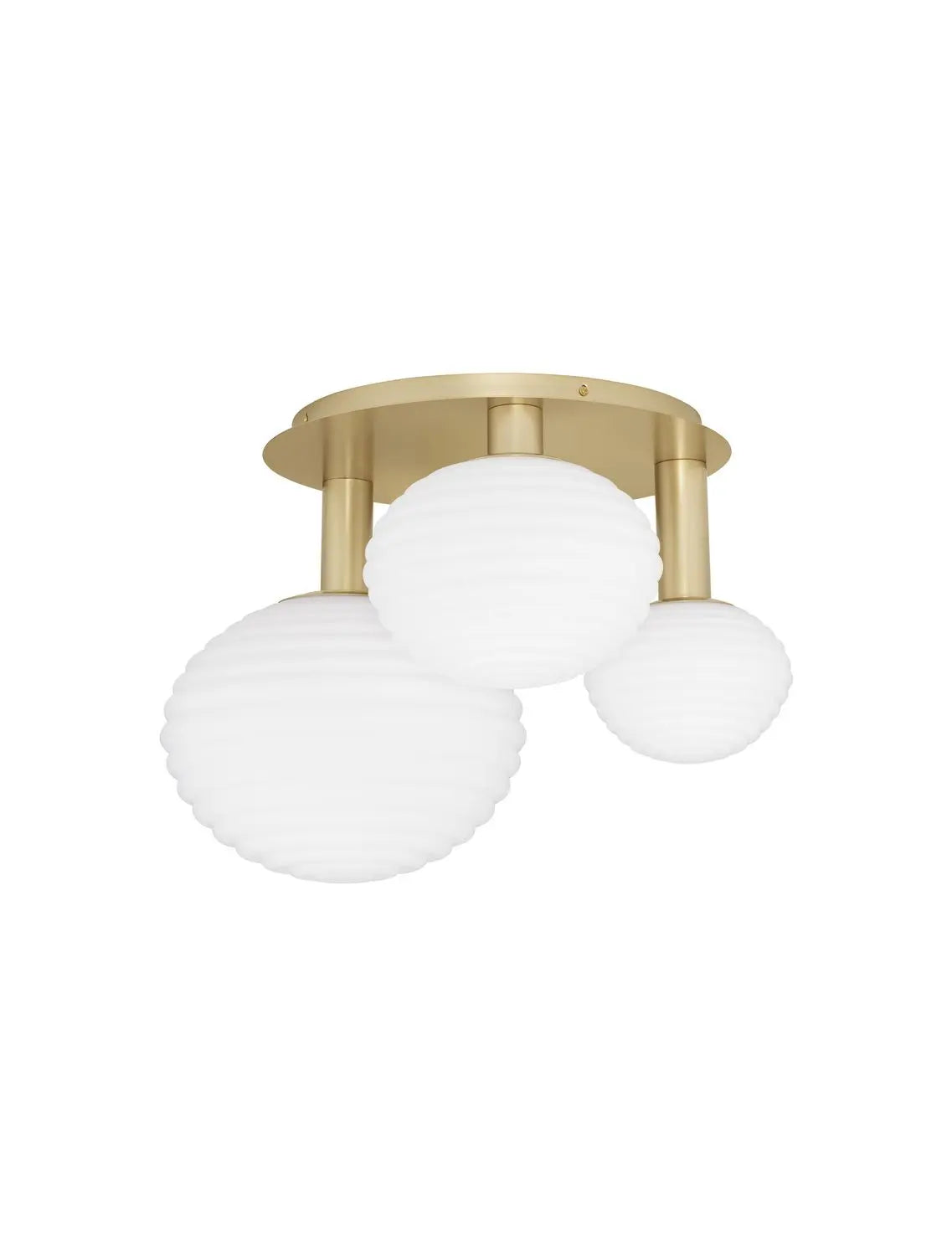 B-Ware Nova Luce Deckenleuchte Deckenlampe Allen Gold Weiß E27 Led 3 Fach Dimmbar Glas