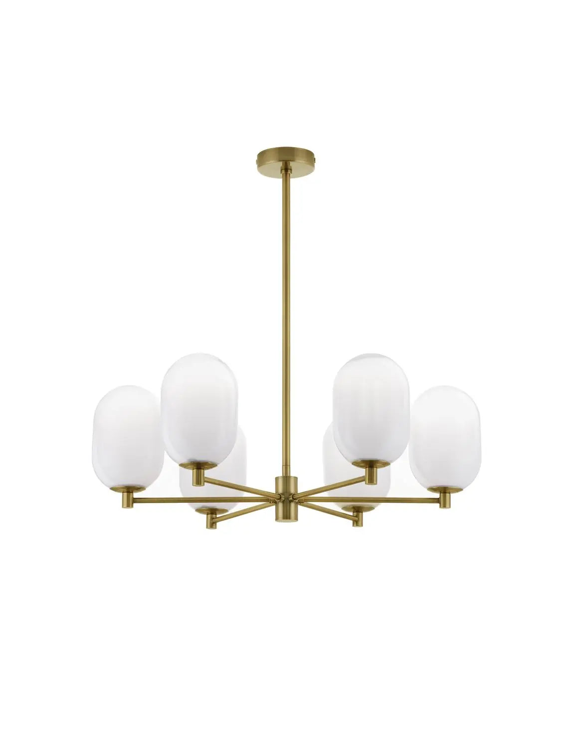 B-Ware Nova Luce Pendelleuchte Hängeleuchte Balor G9 Led 6 Fach Gold Dimmbar ø 65 Cm