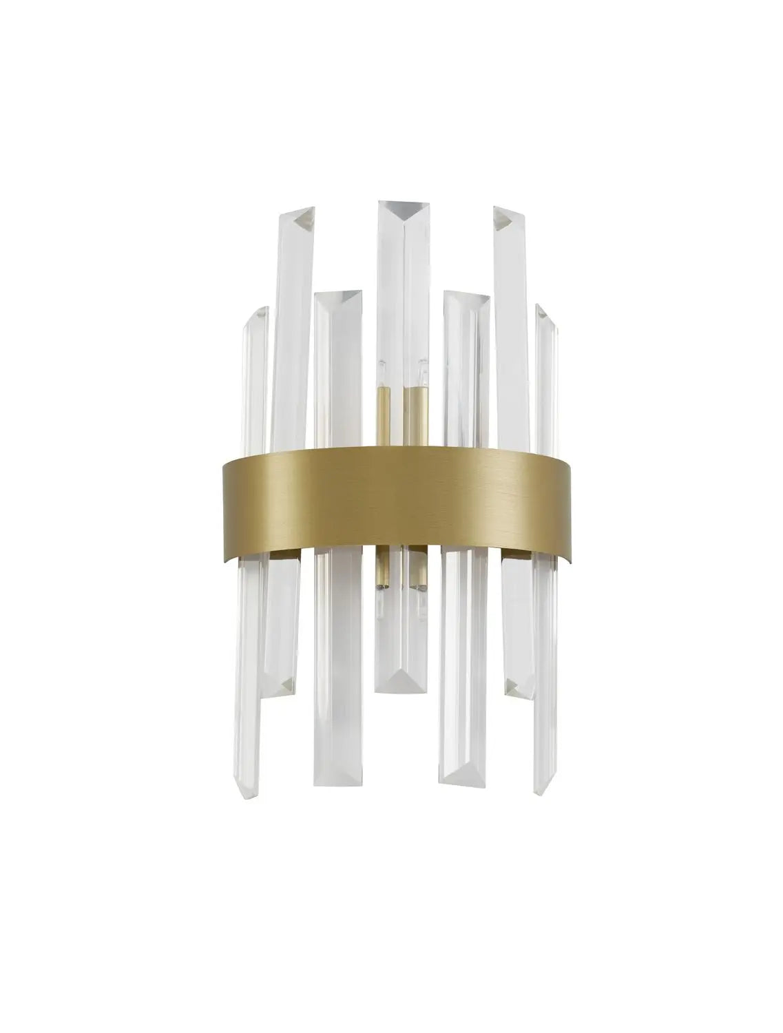 B-Ware Nova Luce Wandleuchte Wandlampe Crown Satin G9 Led Dimmbar 30 Cm Kristallglas