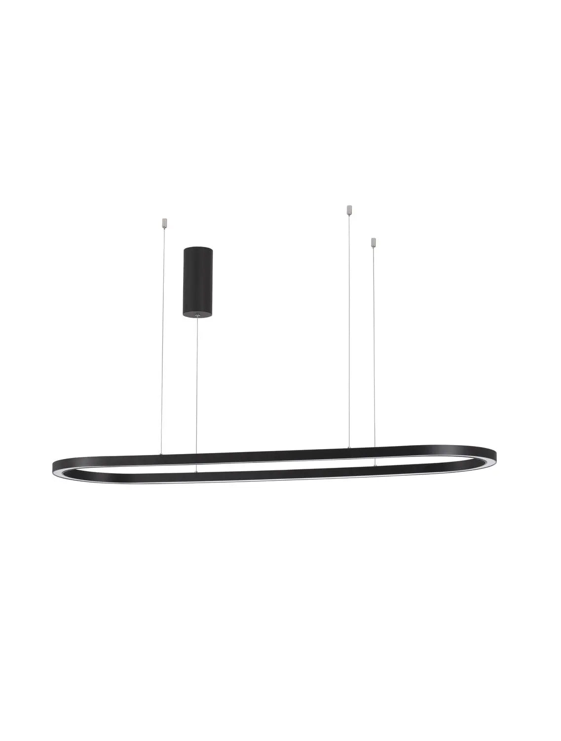 B-Ware Nova Luce Pendelleuchte Hängelampe Cuppe Led Schwarz Warmweiß Dimmbar 120 Cm 56 W