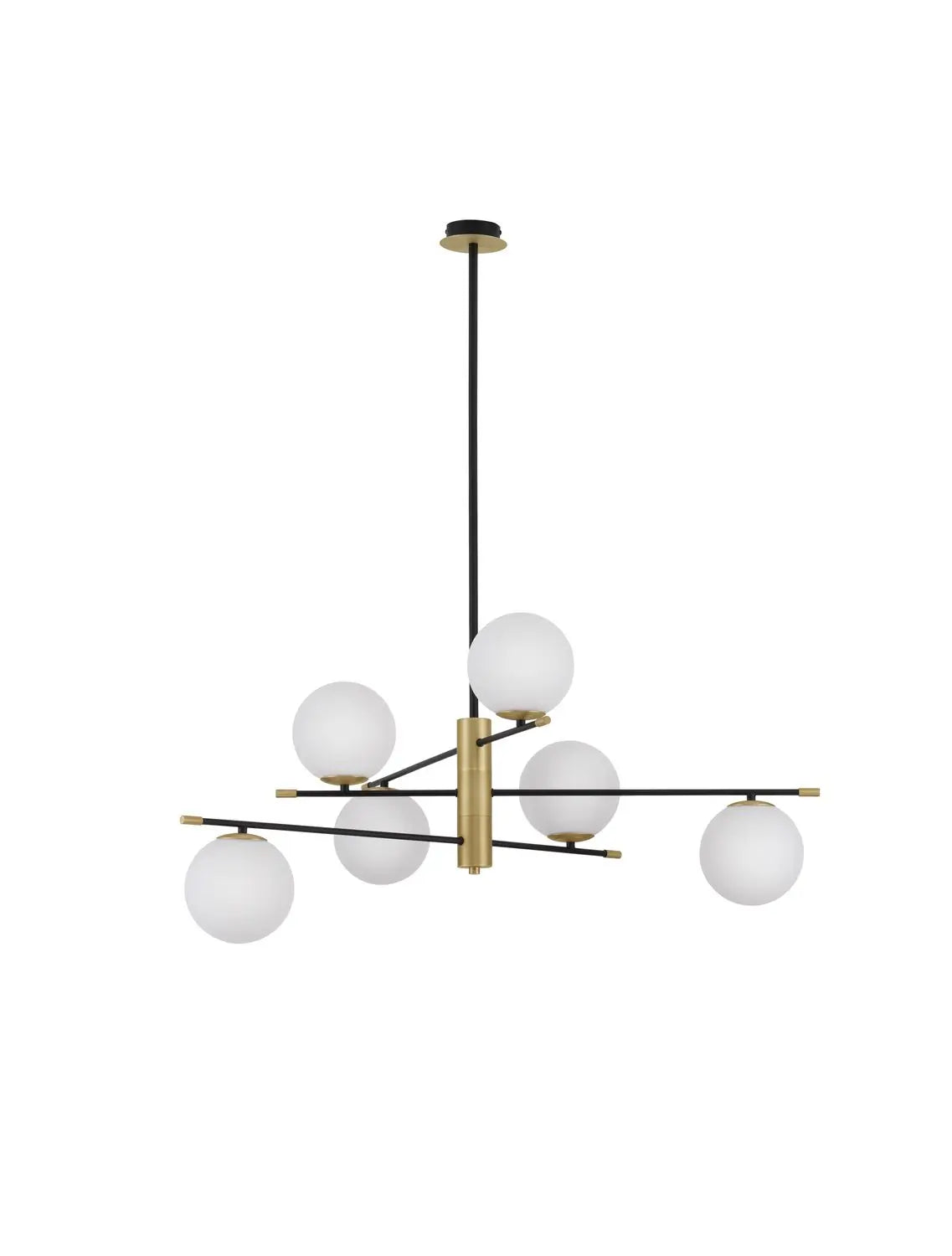 B-Ware Nova Luce Pendelleuchte Hängeleuchte Git G9 Led Gold Dimmbar 6 Flammig 120x100cm