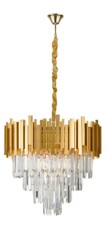 B-Ware Nova Luce Pendelleuchte Hängeleuchte Grane Gold Kristall E14 Led Siehe Text/Foto