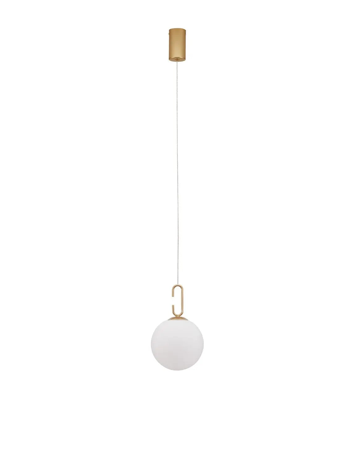 B-Ware Nova Luce Pendelleuchte Hängeleuchte Hook Led Gold Glas Warmweiß 10,64 W ø 18 Cm