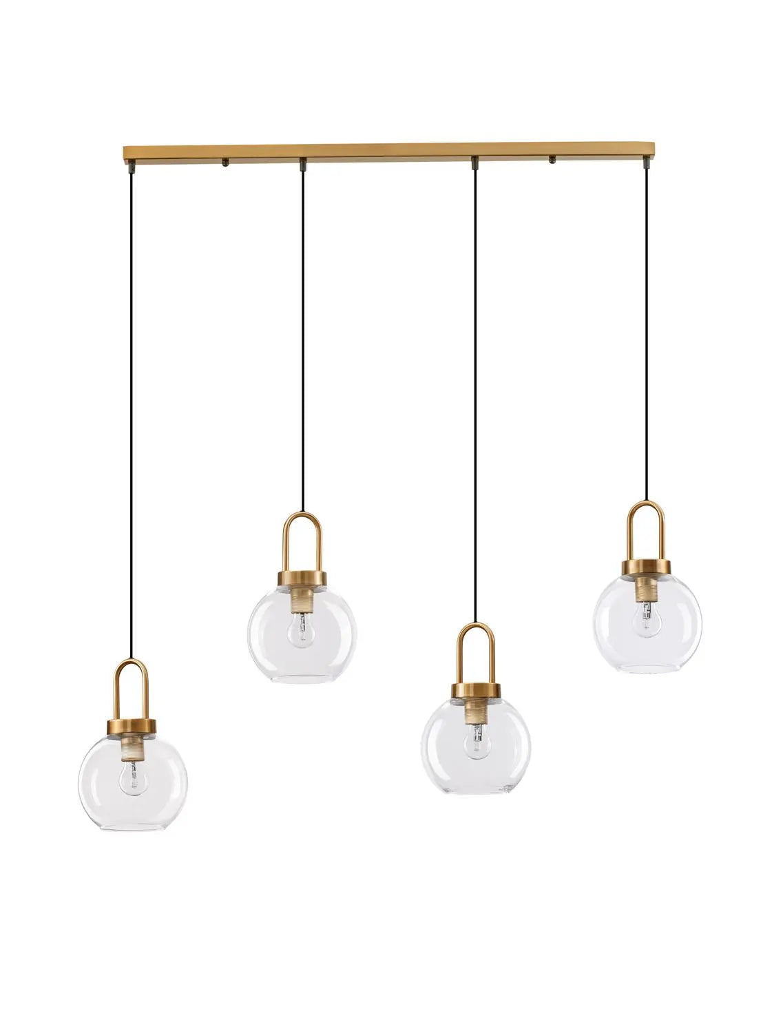 B-Ware Nova Luce Pendelleuchte Hängeleuchte Lampe Irvine Gold Dimmbar 4 Flg Siehe Text