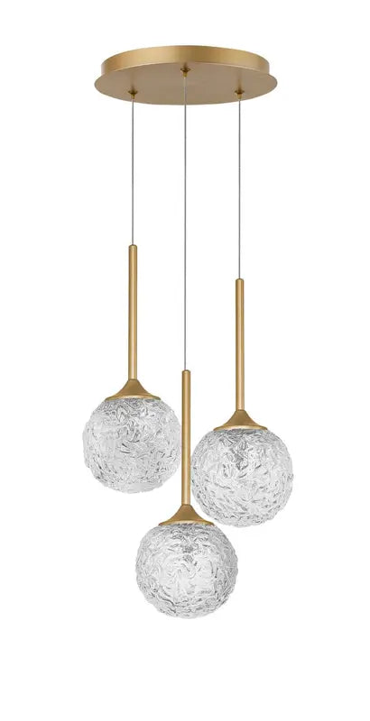 B-Ware Nova Luce Pendelleuchte Hängeleuchte Mirano Gold G9 Led Dimmbar 3 Flammig Lampe