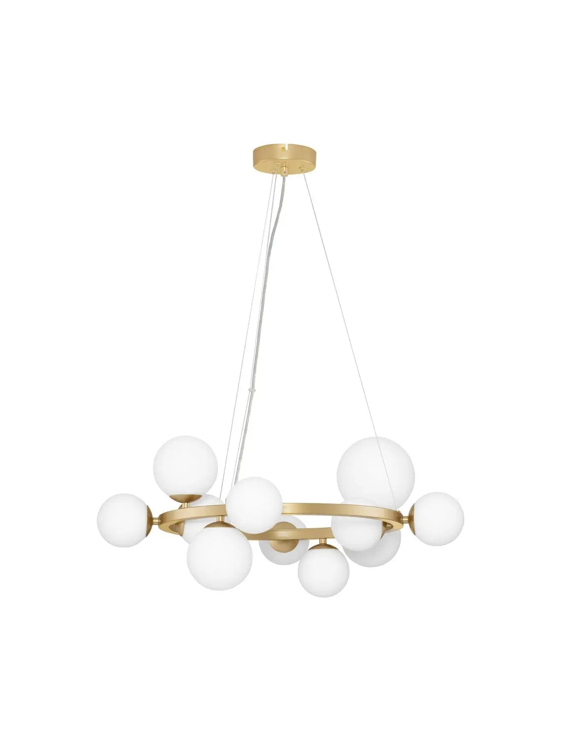 B-Ware Nova Luce Pendelleuchte Hängeleuchte Odillia Gold G9 Led 11 Flammig Dimmbar Glas