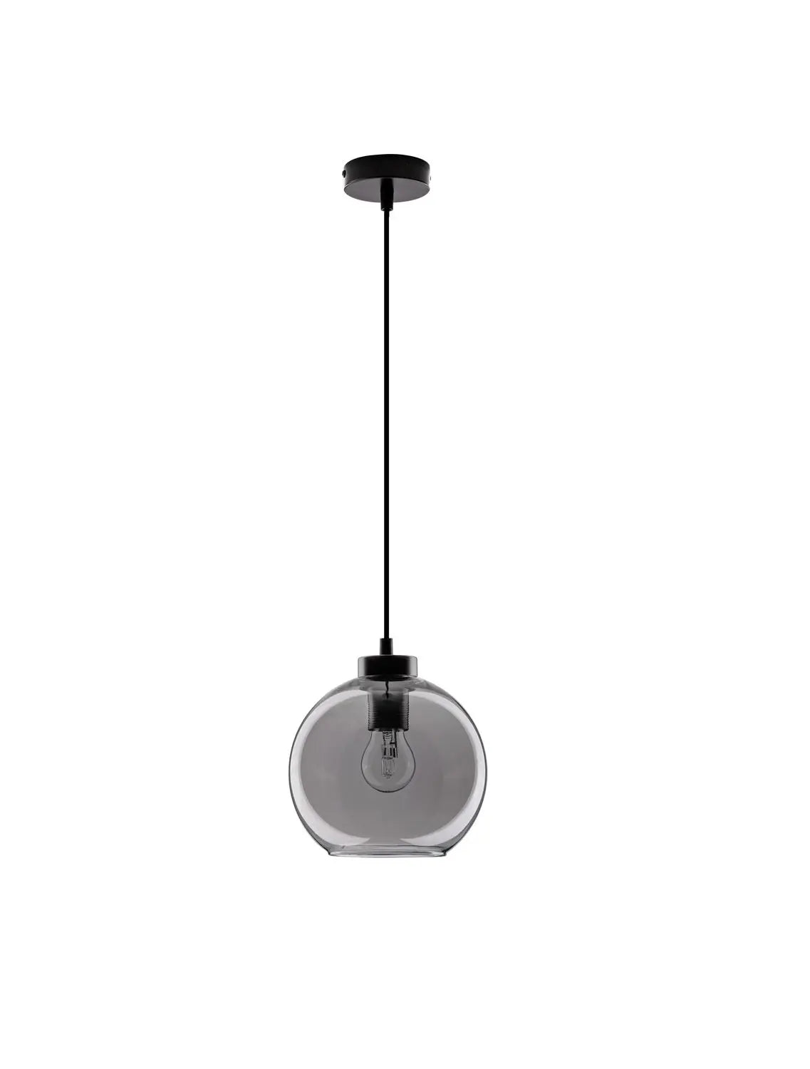 B-Ware Nova Luce Pendelleuchte Hängeleuchte Palmer E27 Led Schwarz Dimmbar Glas ø 20cm