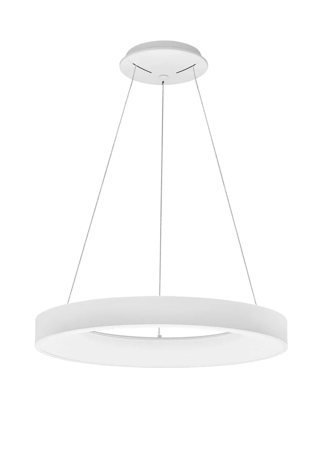 B-Ware Nova Luce Pendelleuchte Hängelampe Led Rando Thin Weiß Dimmbar Neutralweiß 60 Cm