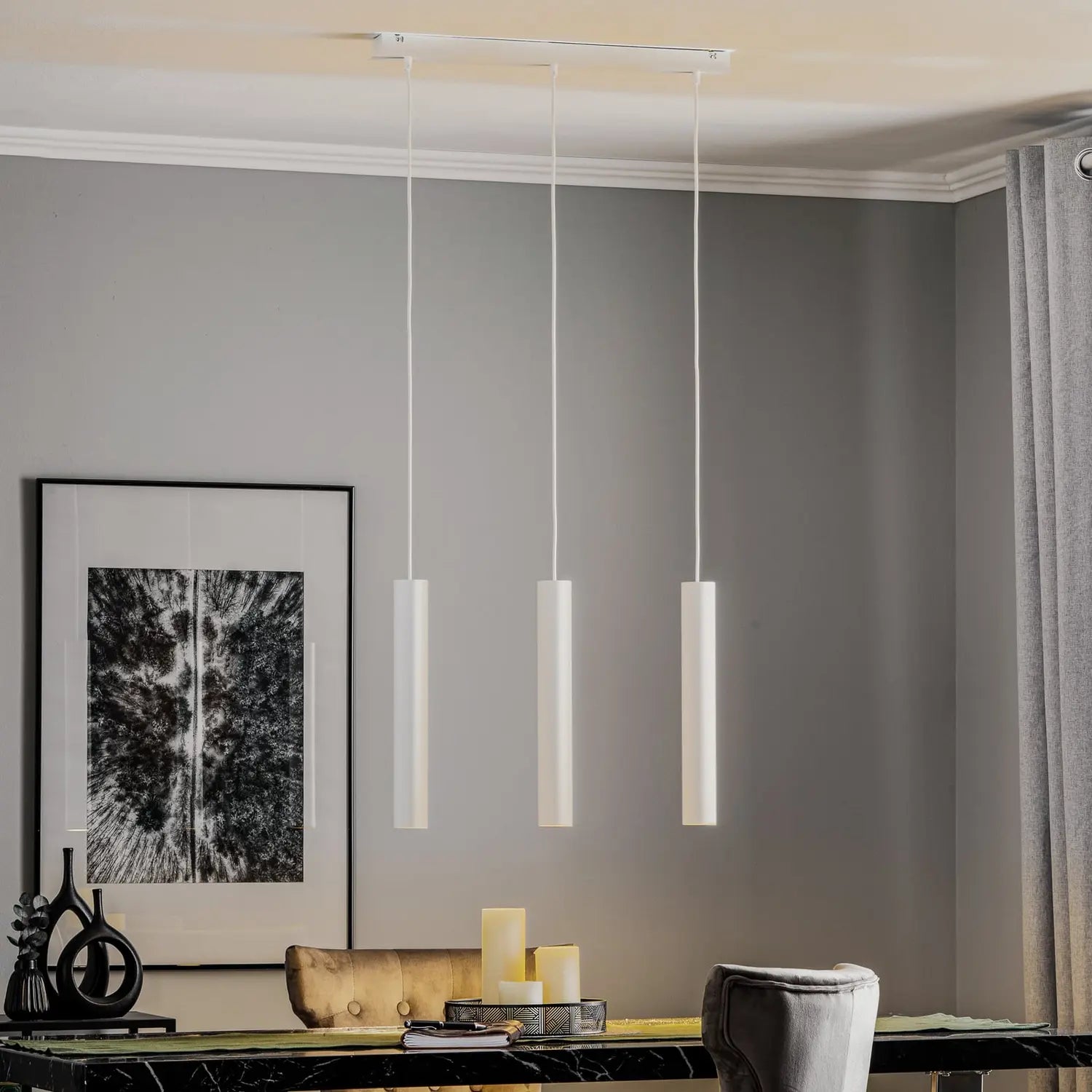 B-Ware Nowodvorski Hängeleuchte Pendelleuchte Eye Weiß 3 Flammig Balken Gu10 Led Lampe