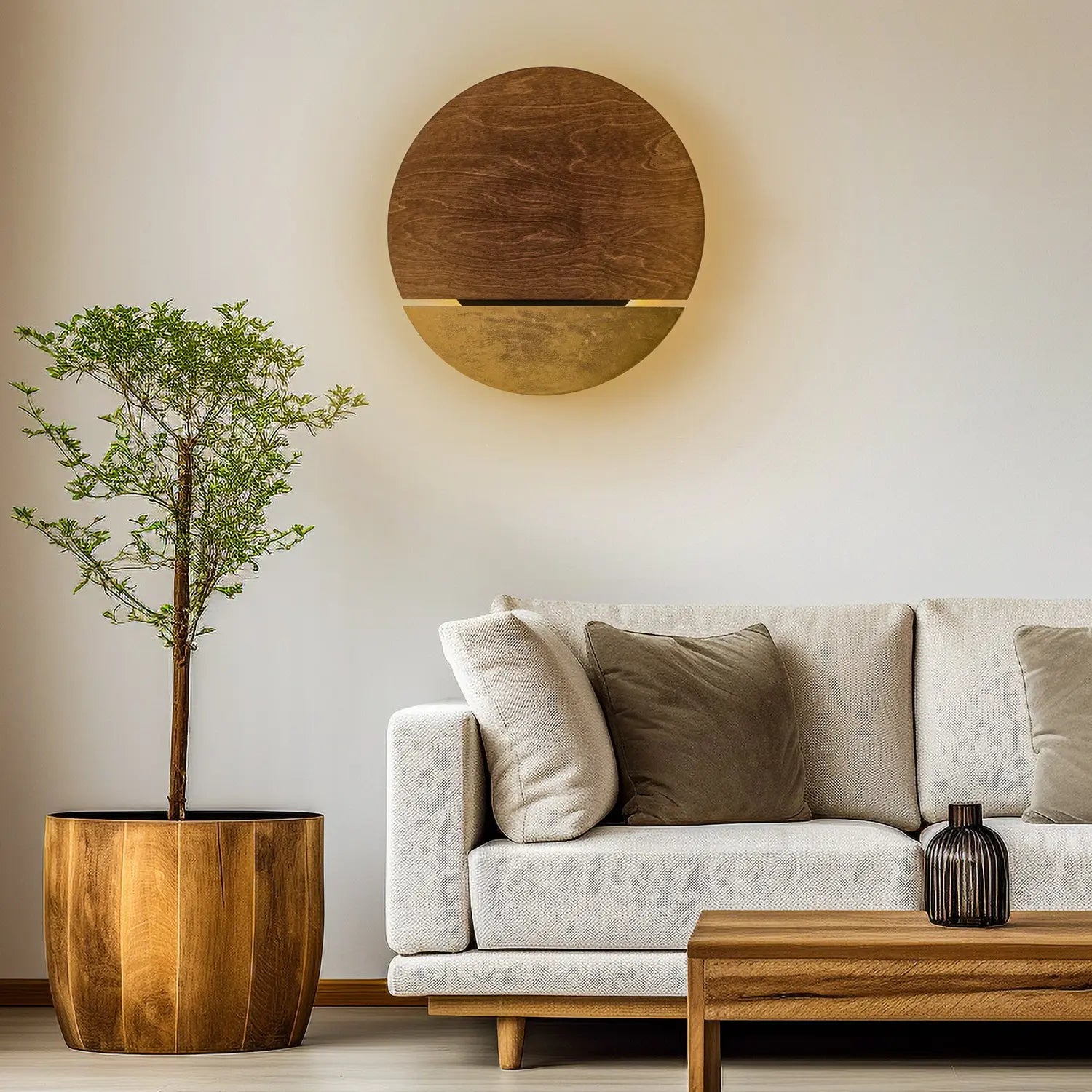 B-Ware Nowodvorski Led Wandleuchte Sun Holzlampe Led Wandlampe Holz Siehe Text/Foto