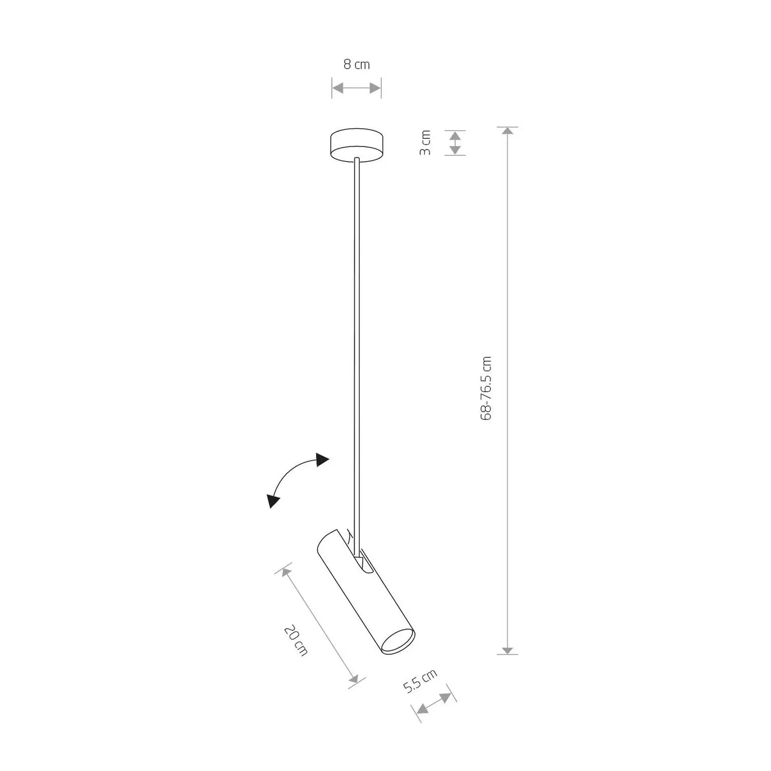B-Ware Nowodvorski Lighting Deckenstrahler Spot Eye Super Lampe Schiene Höhe 76 Cm