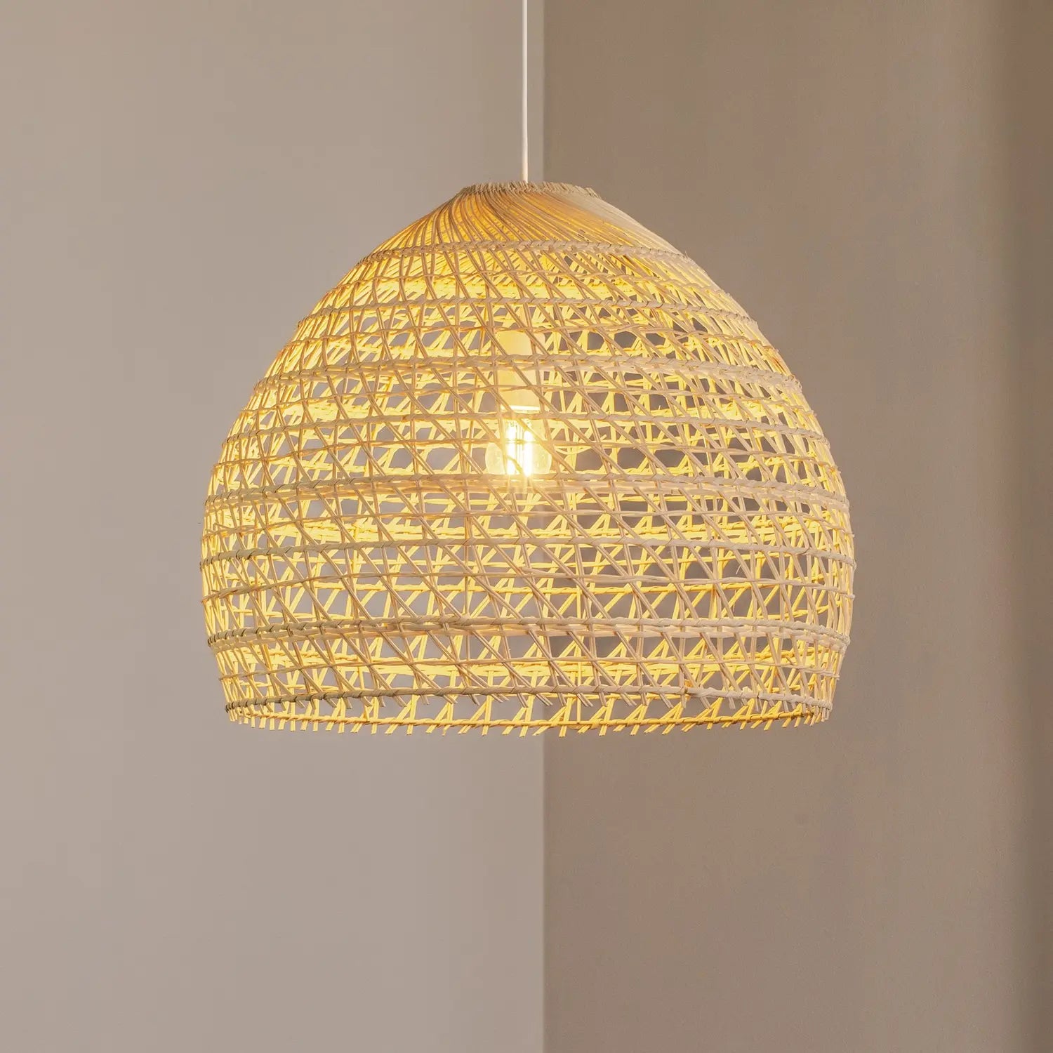 B-Ware Nowodvorski Hängeleuchte Pendelleuchte Lampe Rattan Holz Stahl Siehe Text/Foto