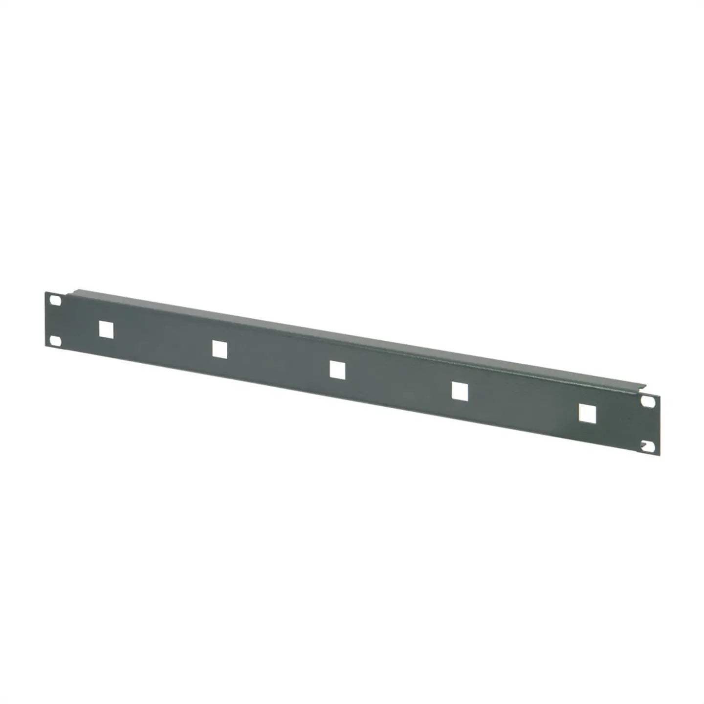 B-Ware N Vent Schroff Frontplatte Blende ösen Kabelführung Ral 7021 Alu 482,6x43,6x2,5mm