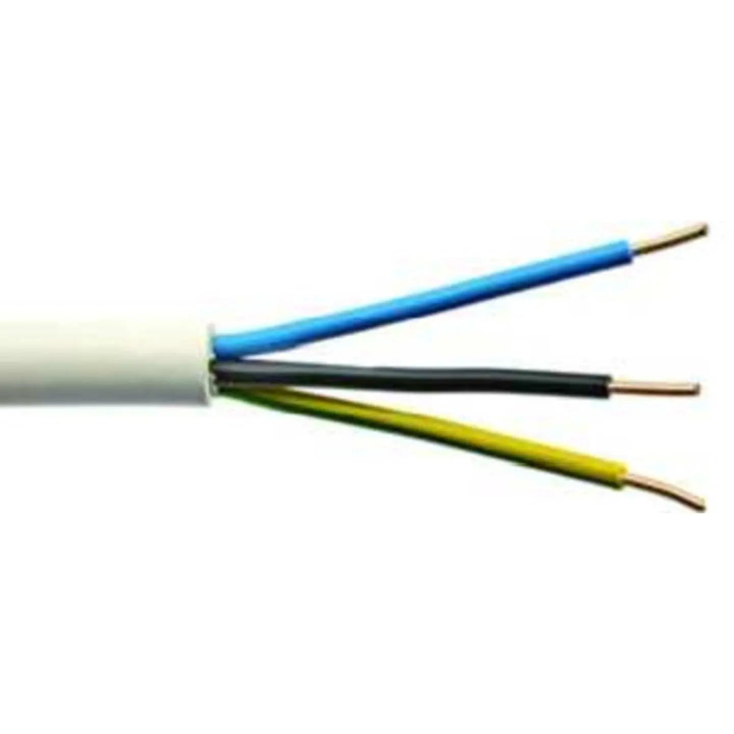 B-Ware Mantelleitung Installationskabel Nym J 3 G Stromkabel Pvc Grau 3 X 2.5 Mm² 50 M
