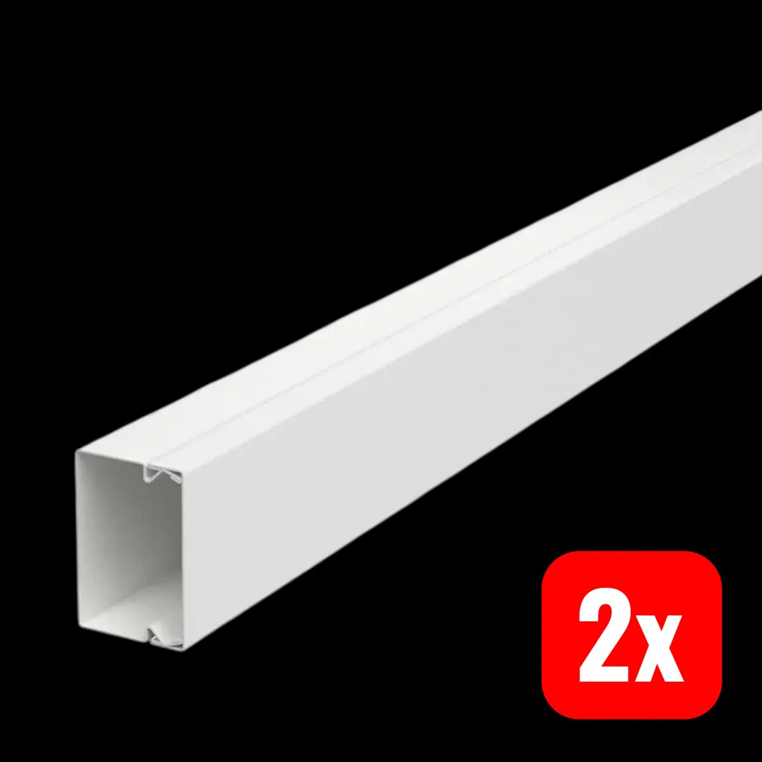 B-Ware Obo Bettermann Kabelkanal 6248519 Kabelschacht Reinweiß Stahl 200x6x4 Cm 2 Stück