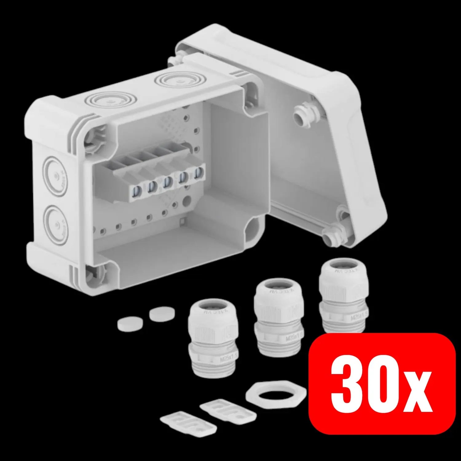 B-Ware Obo Bettermann X06 T G M25 Abzweigdose Verteilerkasten 30 Stück