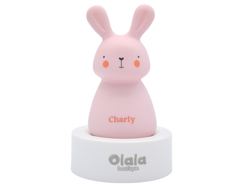 B-Ware Olala Boutique Nachtlicht Häschen Led Lampe Babylicht Induktion Pink