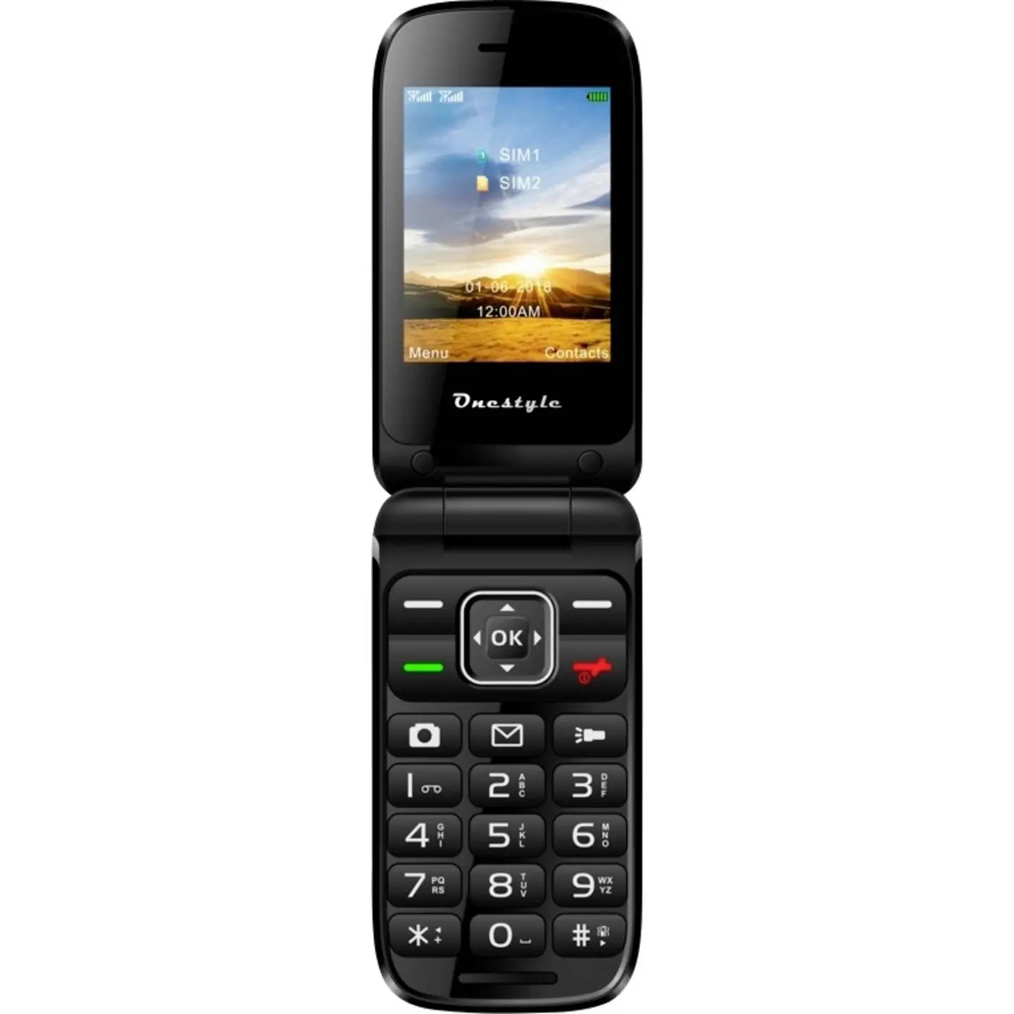 B-Ware Onestyle Klapphandy Mobiltelefon Platin Handy Lte Schwarz Dual Sim 2,8 Zoll 4 G
