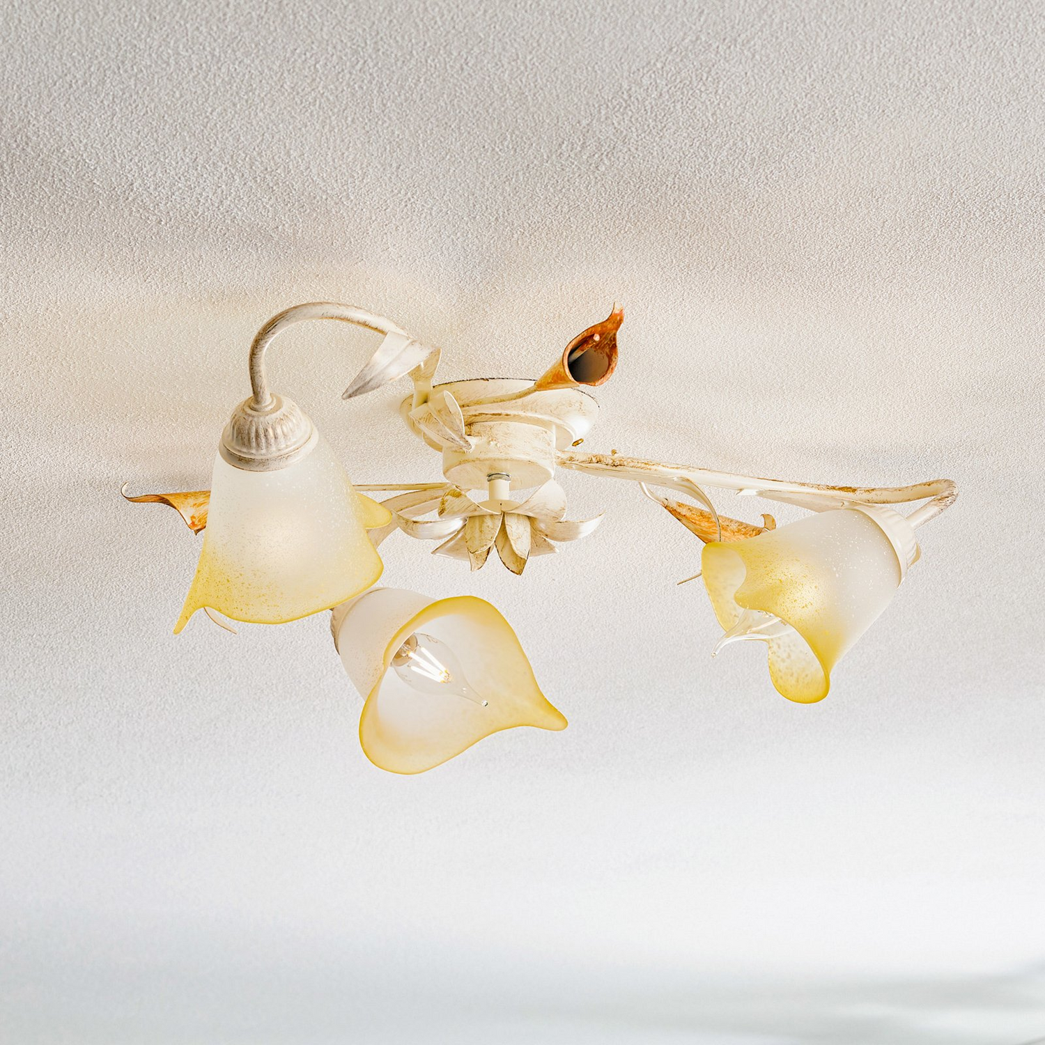 B-Ware Onli Deckenleuchte Lucrezia Dreiflammig Elfenbein Deckenlampe Lampe Leuchte Spot