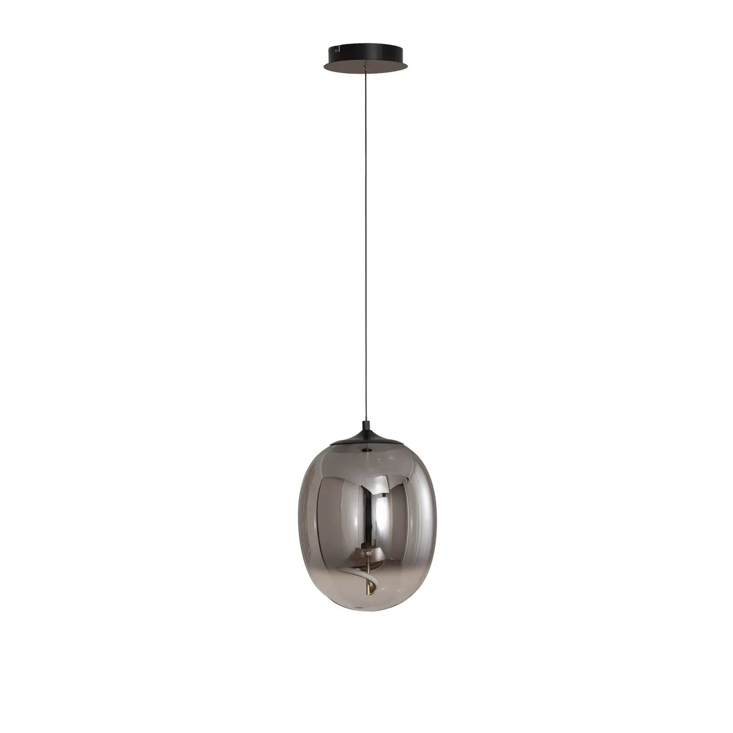 B-Ware Onli Pendelleuchte Hängeleuchte Led Glas Rauchgrau Lilly Wohnzimmer 4000 K 28 Cm