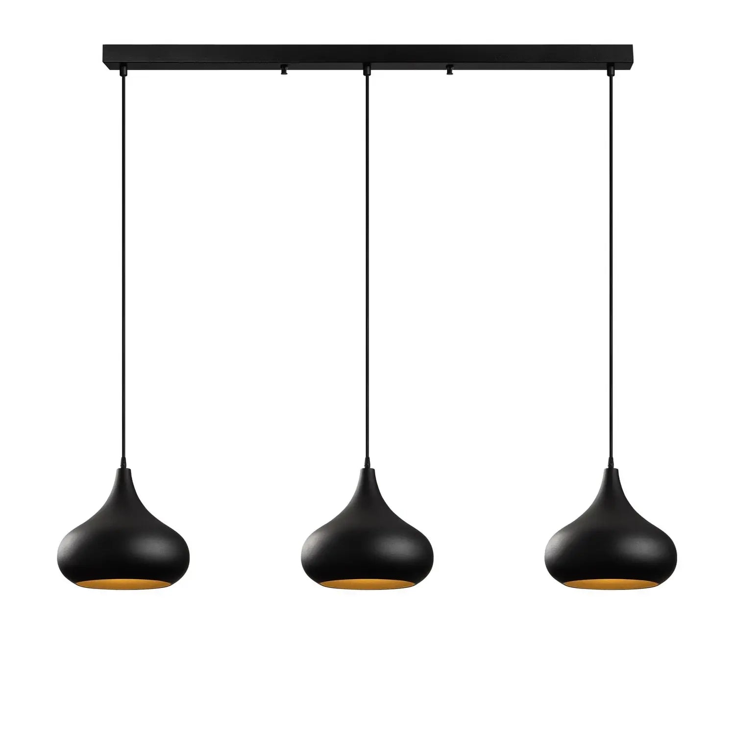 B-Ware Opviq Hängeleuchte Pendelleuchte Muba Schwarz Metall Länge 120 Cm616