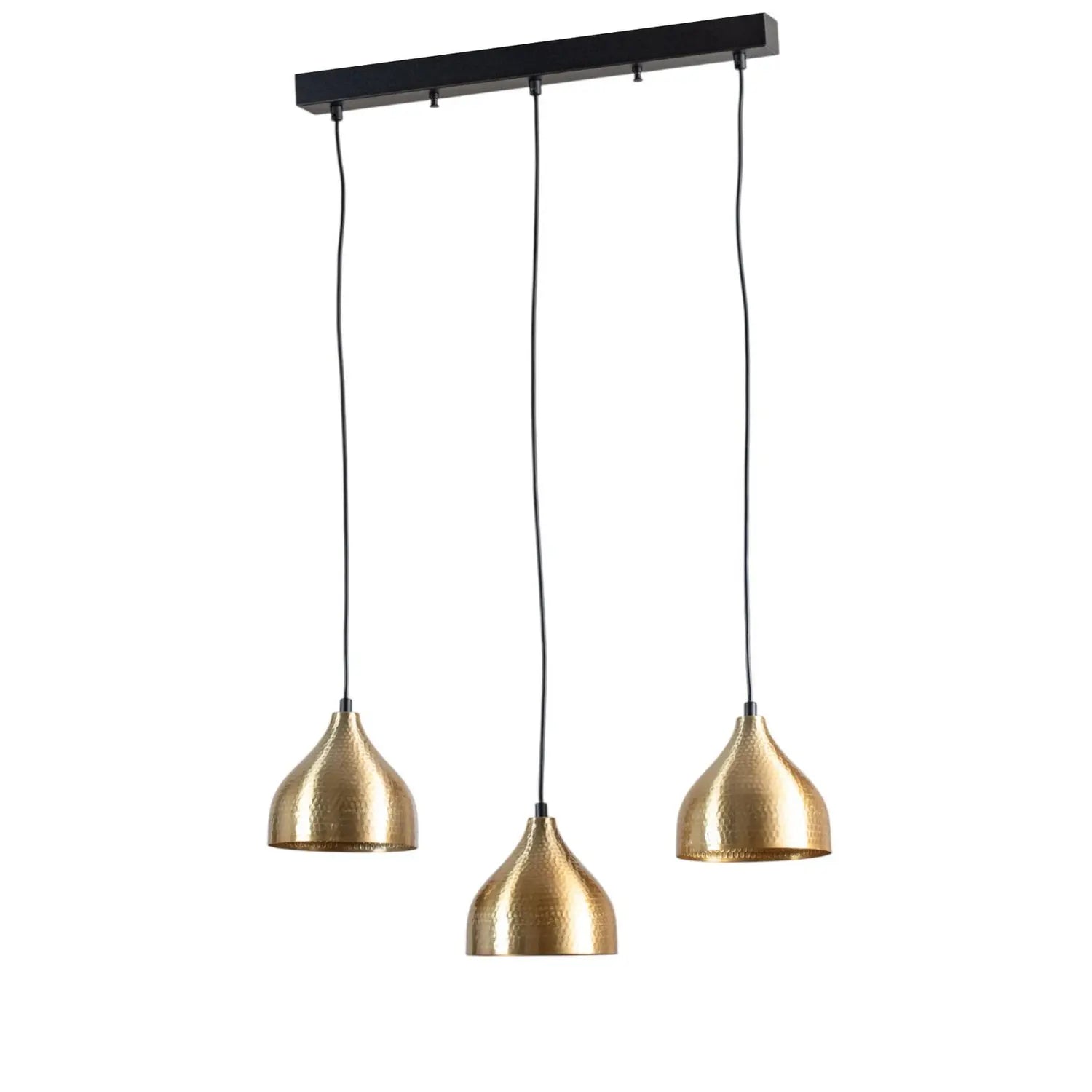 B-Ware Opviq Hängeleuchte Pendelleuchte Tattoo 6214 Goldfarben Metall 3 Flammig Linear