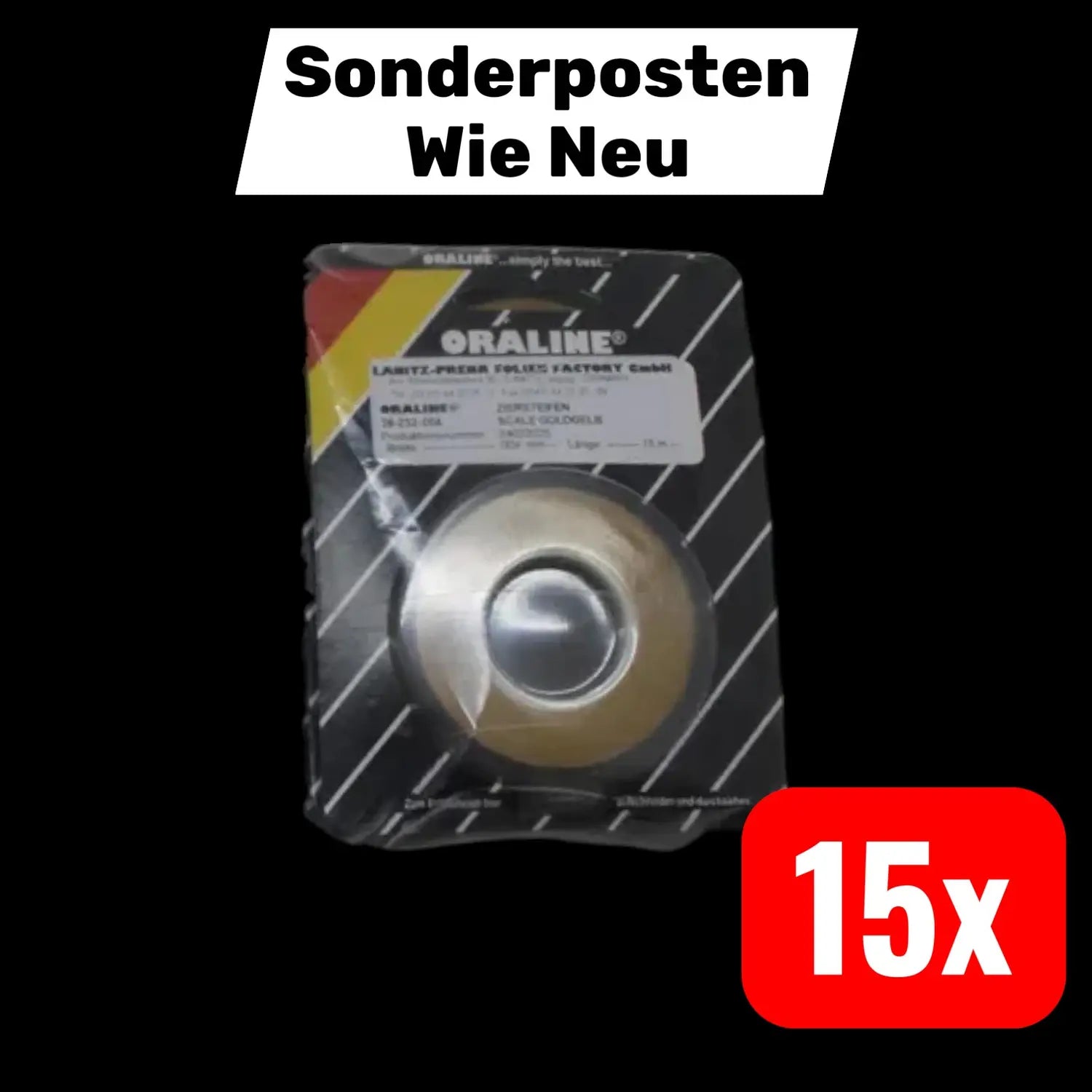 B-Ware Oracover Zierstreifen Streifen Oraline Folie 26 232 004 15mx4mm Scale 15 Stück