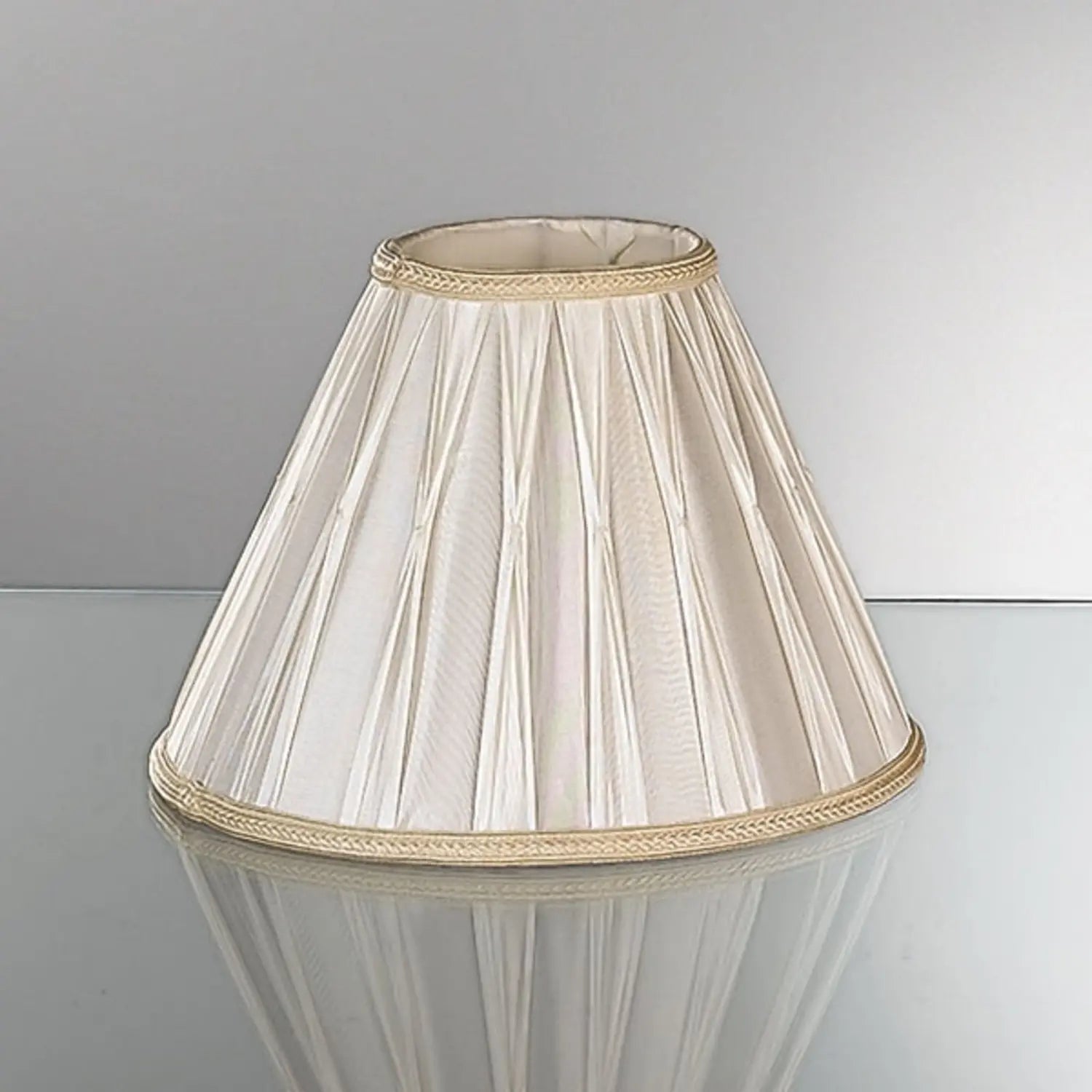 B-Ware Orion Ersatzschirm Lampenschirm Schirm Tischleuchte Plissee Textil Creme 30,5 Cm