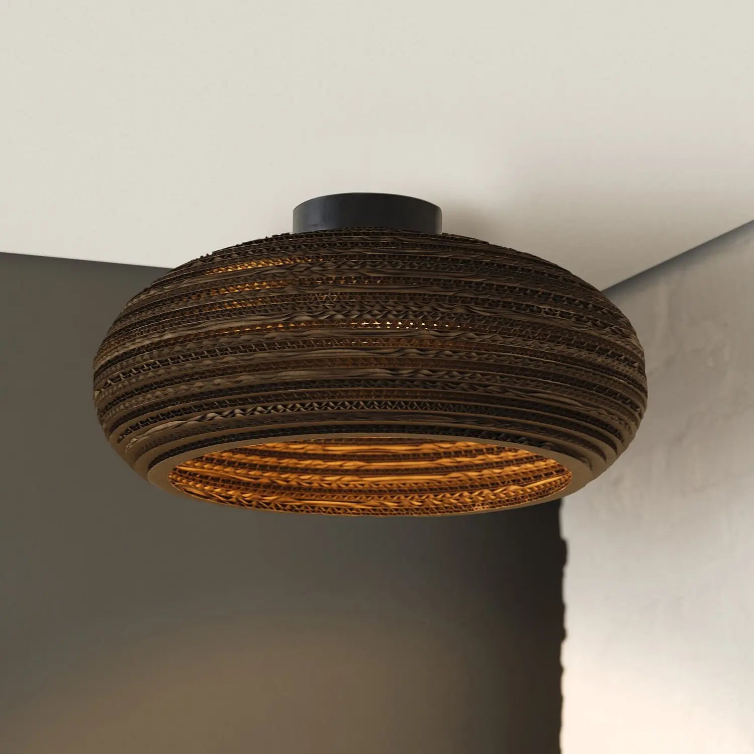 B-Ware Osram Deckenleuchte Lampe Drop Braun ø 40 Cm Wellpappe E27