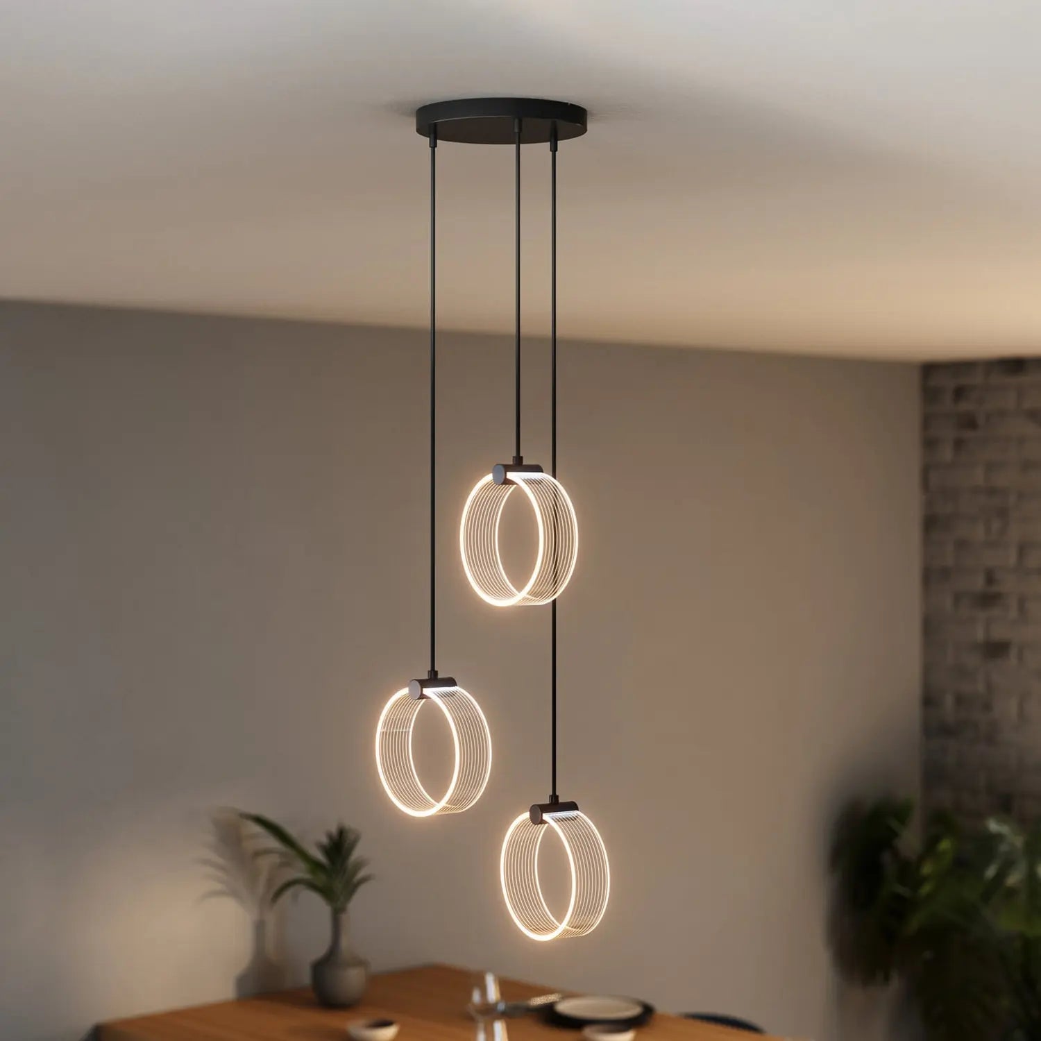 B-Ware Osram Hängelampe Pendelleuchte Led Decor Circle Schwarz Acryl Metall Leuchte