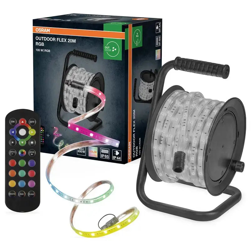 B-Ware Osram Outdoor Flex Led Streifen Rgb Ip65 Fernbedienung Komplettset 230 V 20 M