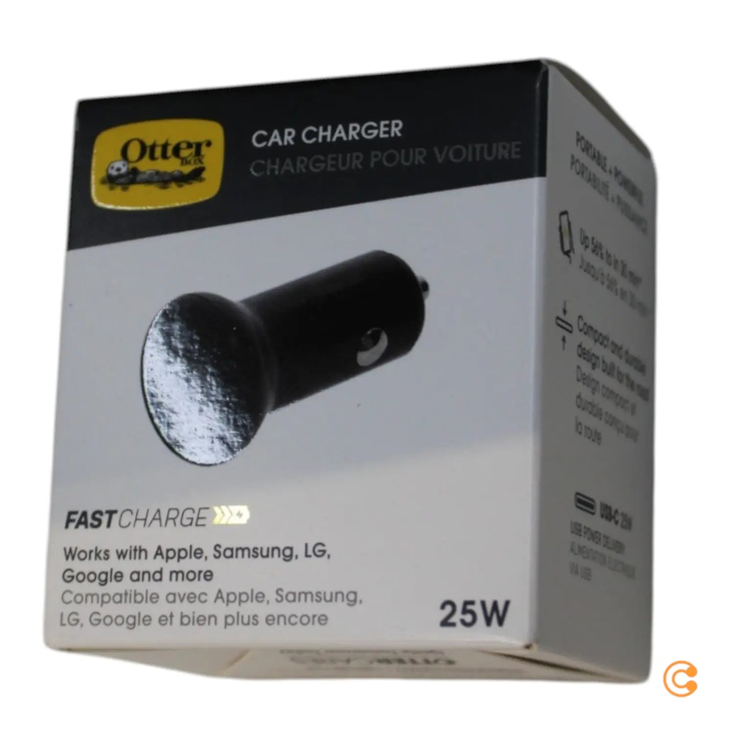 B-Ware Otterbox Kfz Ladegerät Autoladegerät Usb C Schnellladegerät 25 W Schwarz