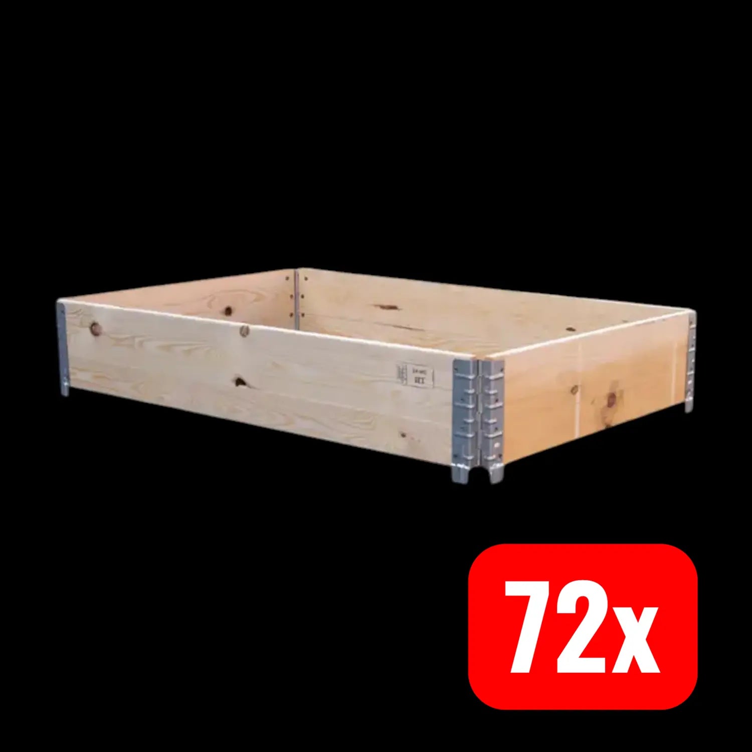 B-Ware Palettenrahmen Aufsatzrahmen Holz 600 X 800 X 200 Mm Lagerrahmen Stapel 72 Stück