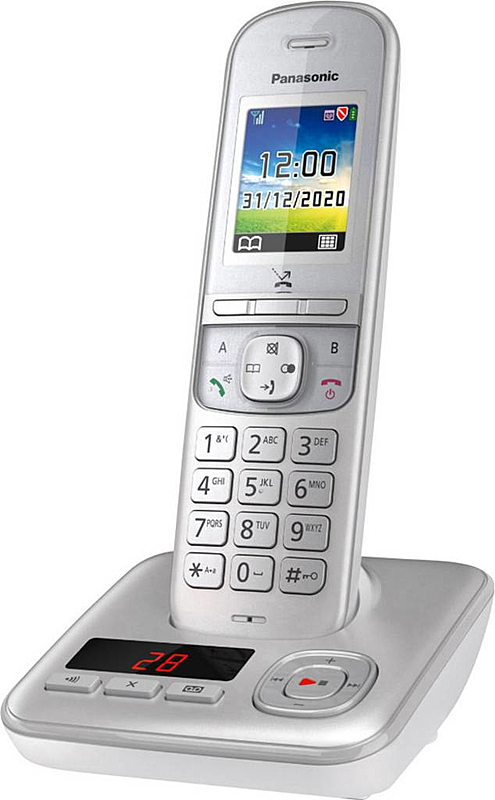 B-Ware Panasonic Kx Tgh720 Gg Dect Schnurloses Telefon Analog Freisprechen Silber997