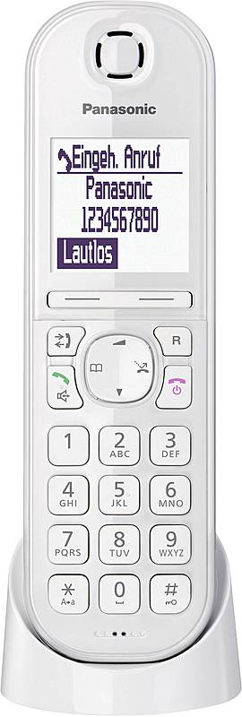 B-Ware Panasonic Schnurloses Telefon Vo Ip Kx Tgq200 Gw Beleuchtetes Display Weiß