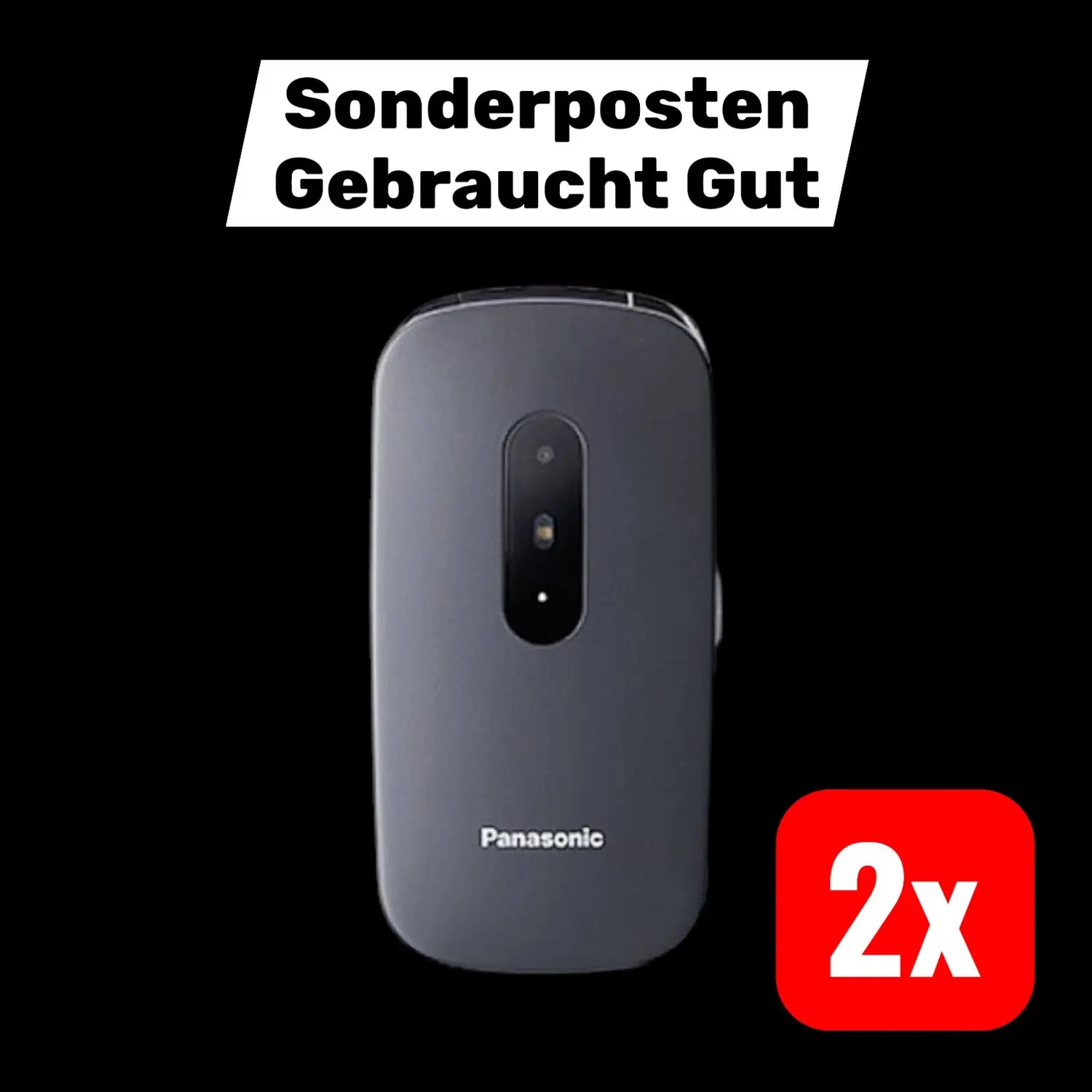 B-Ware Panasonic Großtastenhandy Mobiltelefon Seniorenhandy Klapphandy 2 Stück