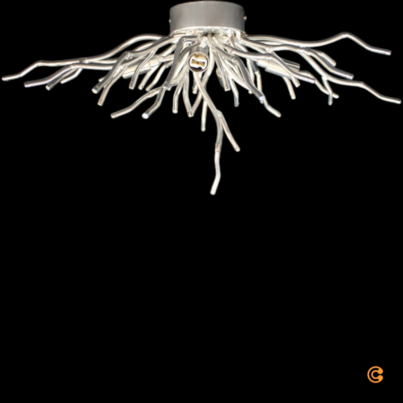 B-Ware Paul Neuhaus Deckenleuchte Lampe Icicle Glasbehang 4 Fl Silber Beleuchtung