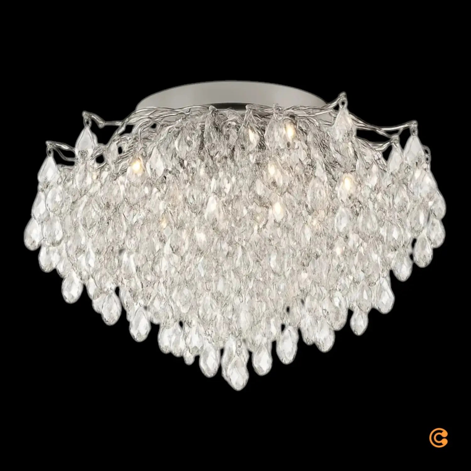 B-Ware Paul Neuhaus Deckenleuchte Lampe Kristallleuchte Ricicle Chrom Klar ø 60 Cm