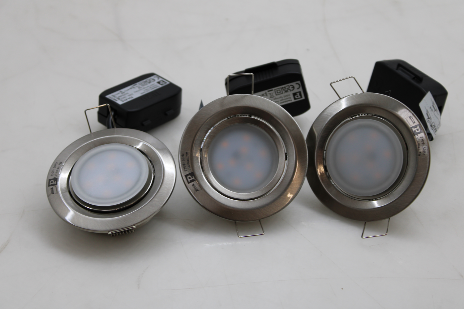 B-Ware Paulmann 3er Spot Nova Coin Deckenlampe Deckenspot Leuchte Rund Schwenkbar Eisen