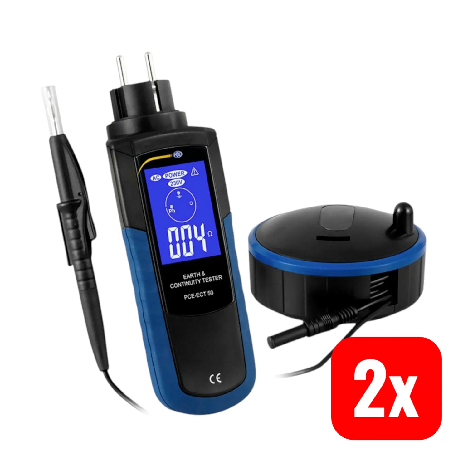 B-Ware Pce Instruments Pce Ect 50 Erdungsmessgerät Erdung Messgerät Messung 2 Stück
