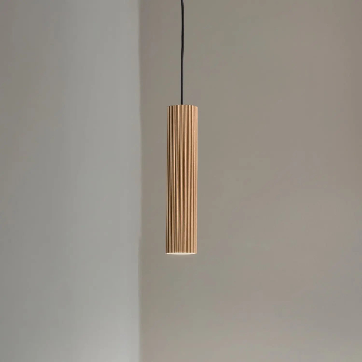 B-Ware Pendellampe Karbon Hängelampe Gold Aluminium Dimmbar ø 6 Cm Gu10 Led Leuchte