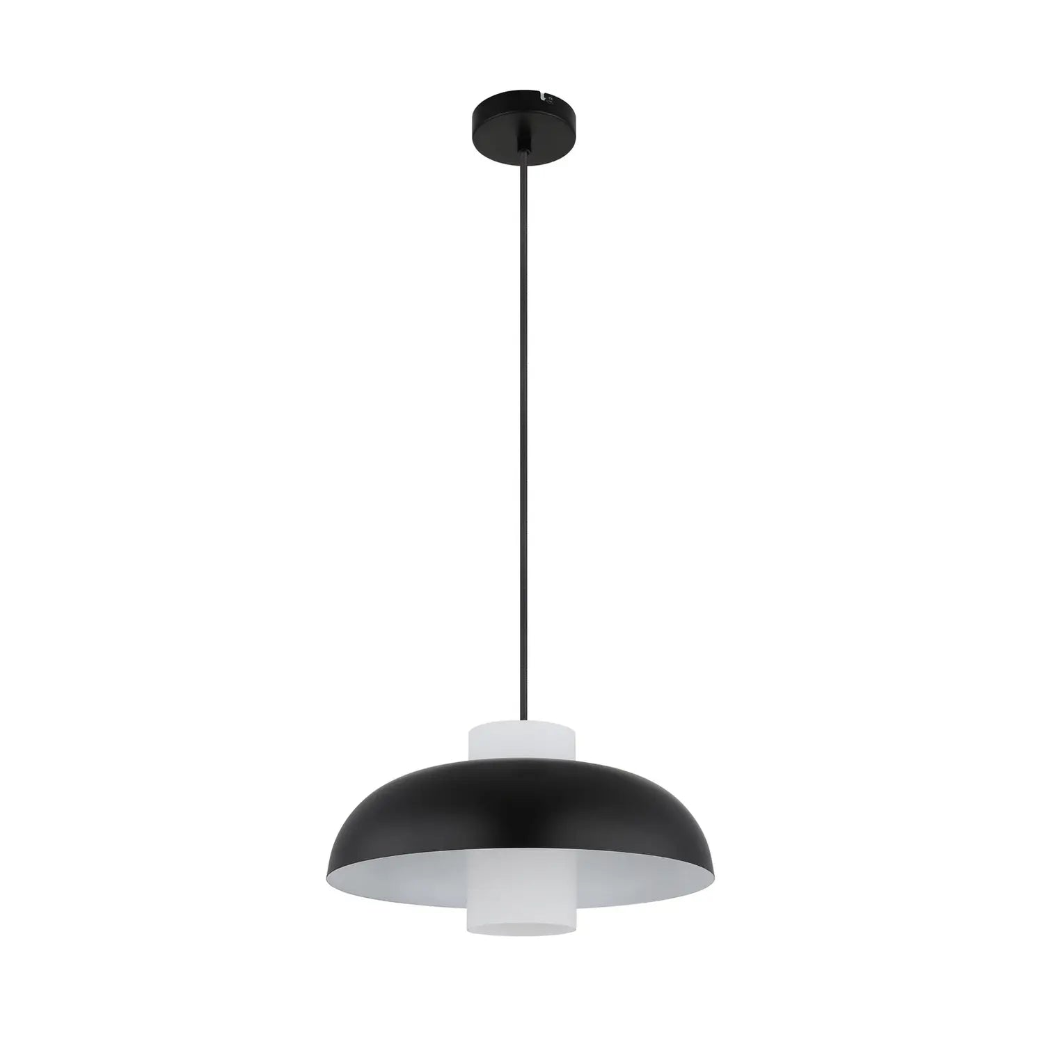 B-Ware Globo Pendellampe Hängeleuchte Lowe Schwarz Matt Metall ø 38 Cm E27 Led Leuchte